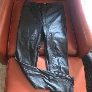 Faux leather skinnies